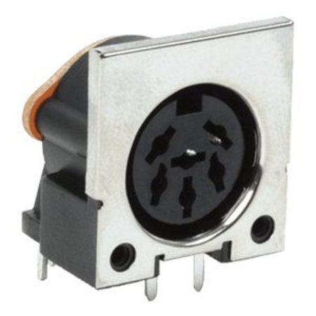 CUI DEVICES Circular Din Connectors 3 13 Positions, Receptacle, Right Angle, Through Hole, Shielded, Standard SDF-40J